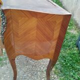 Commode ancienne style Louis XVI, plateau en marbre