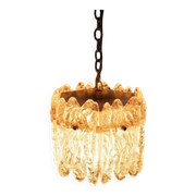 Orrefors Vintage Glass Suspension, Space Age lamp by Fagerlund