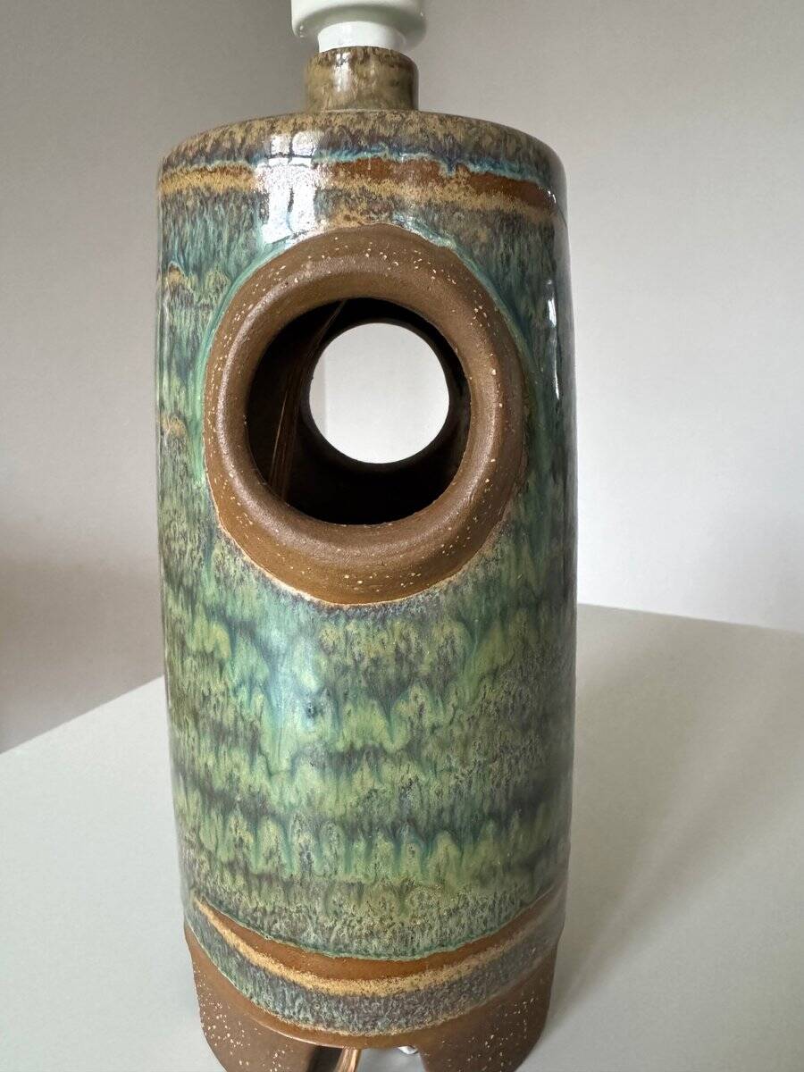 Ceramic Table lamp by Michael Andersen Bornholm, Denmark, 1960s