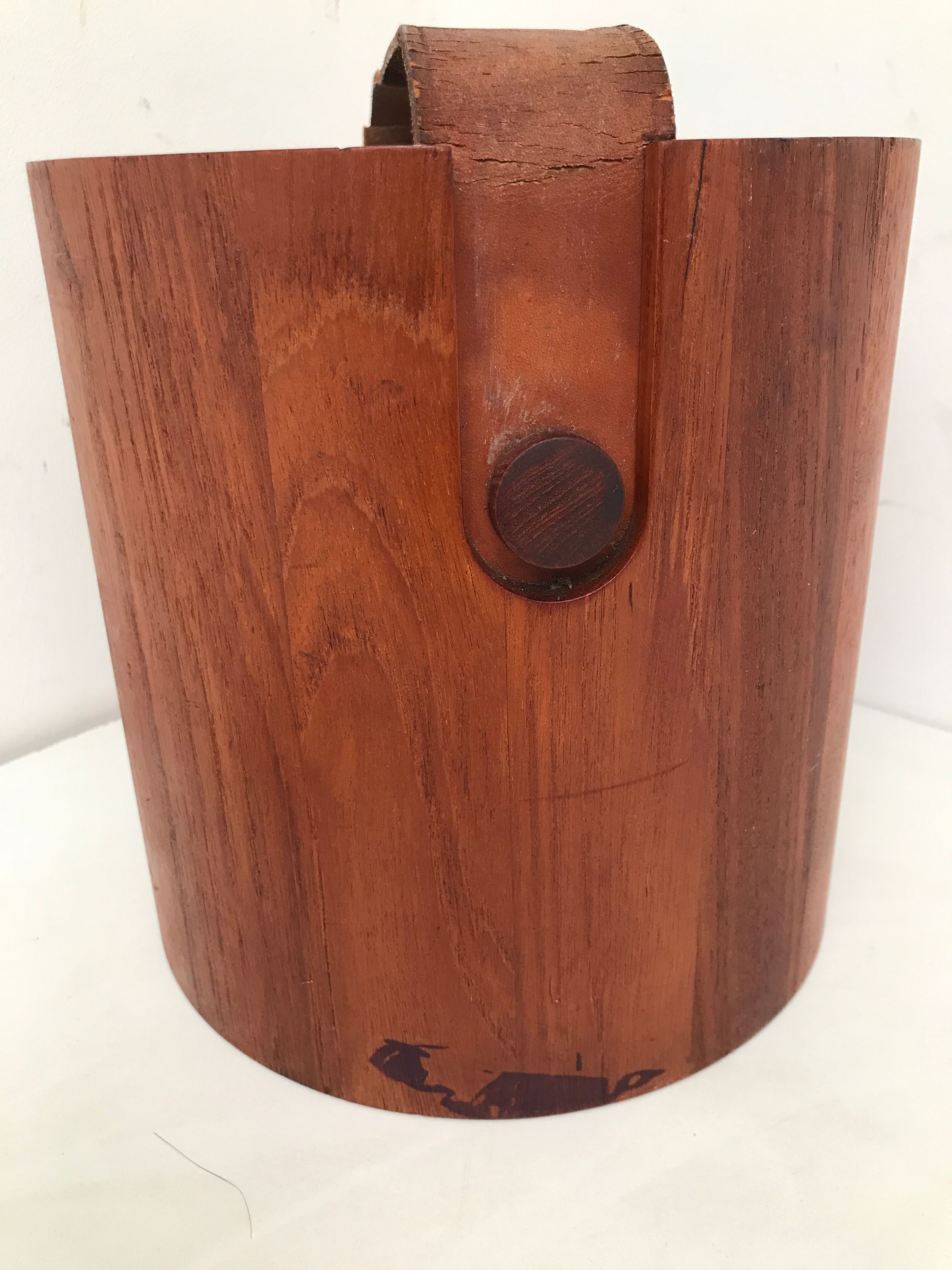 Teak ice bucket by Jens H. Quistgaard for Nissen, Denmark 1960