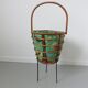 60s 70s rattan tripod worker