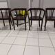 Suite de 4 fauteuils bistrot vintage