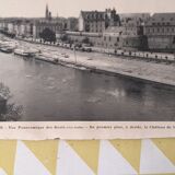 old panoramic poster of Nantes
