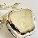 Vintage double apple metal silver-plated pocket tray – 1970s