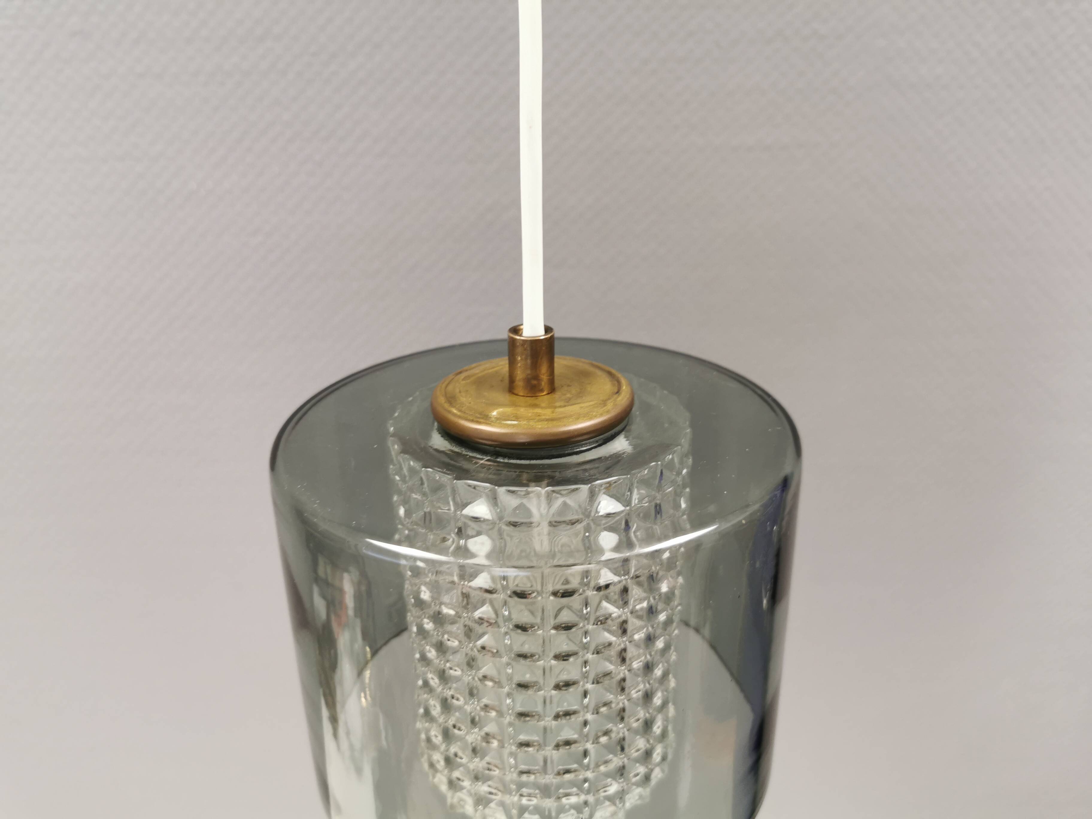 Swedish hanging lamp from Orrefors glassworks