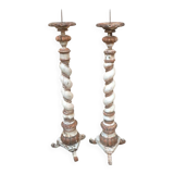 Pair of large antique torches from the 18th century.