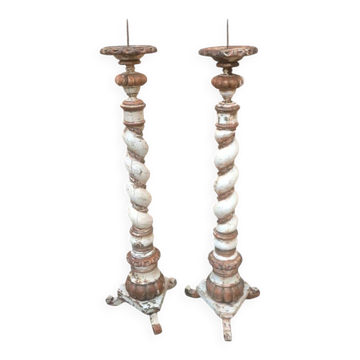 Pair of large antique torches from the 18th century.