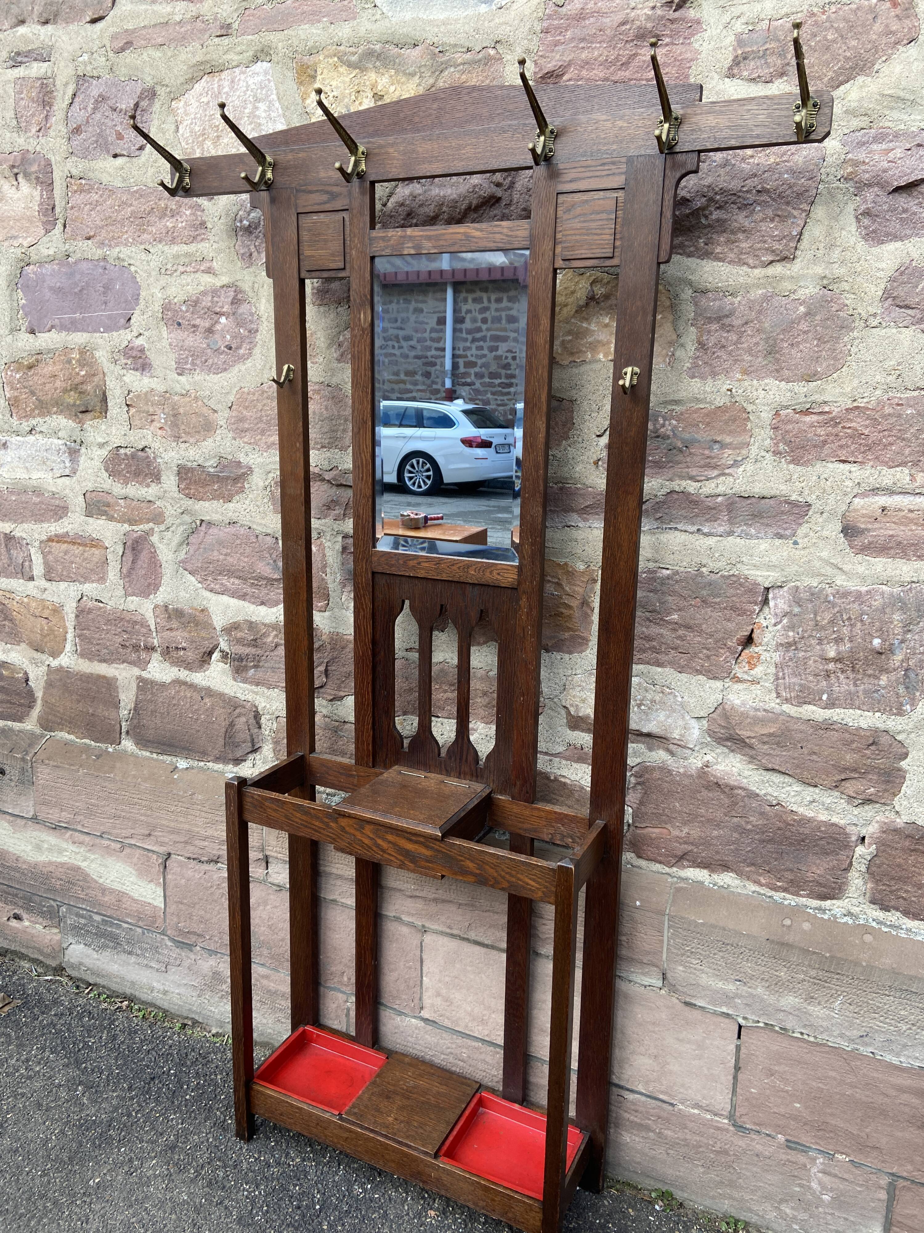 Coat rack wardrobe hook art deco 1940s