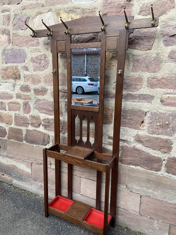 Portemanteau vestiaire patère art déco 1940s