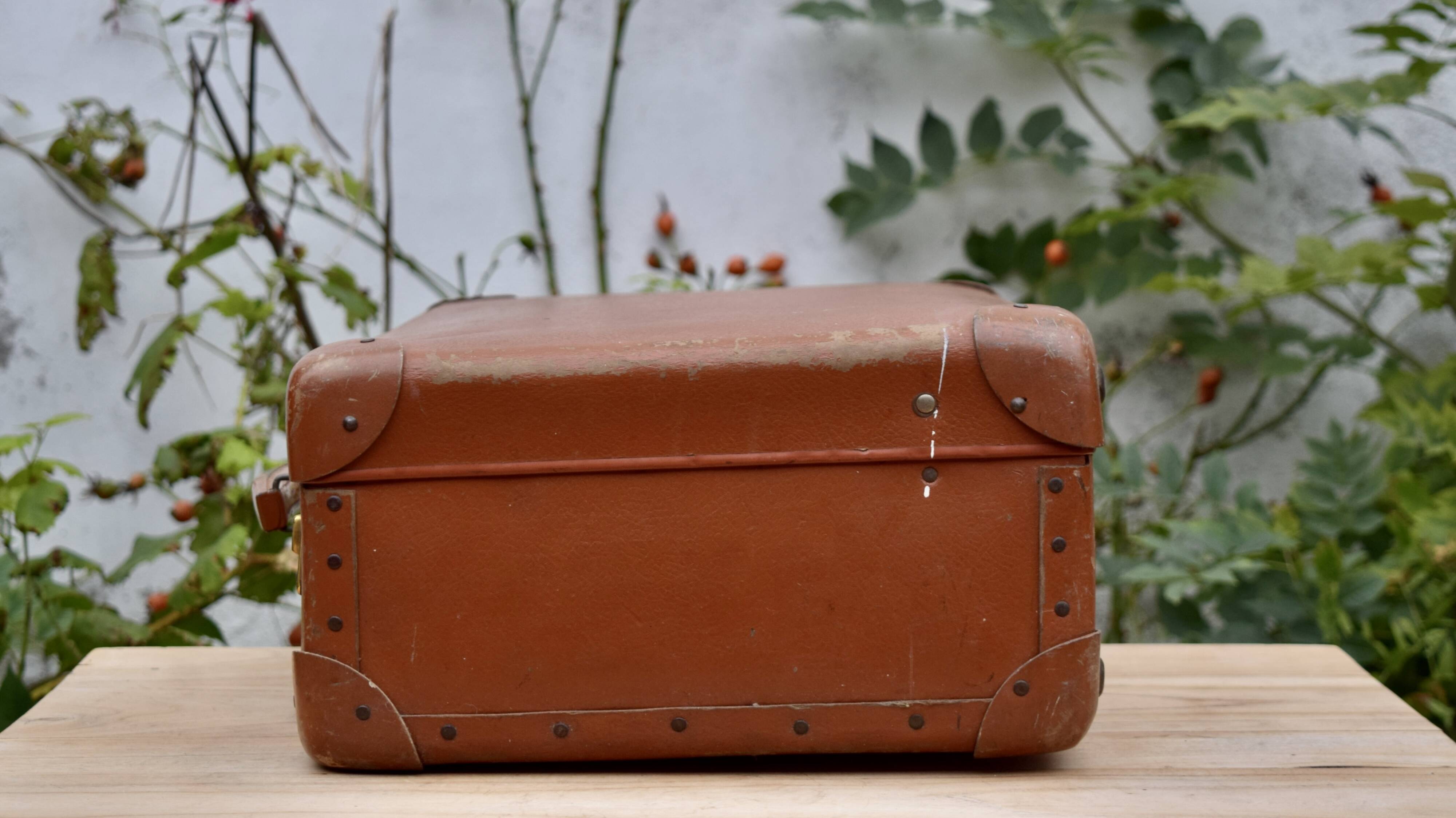 Vintage cardboard suitcase