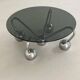 Sputnik Coffee Table in Chromed Metal and Smoked Glass