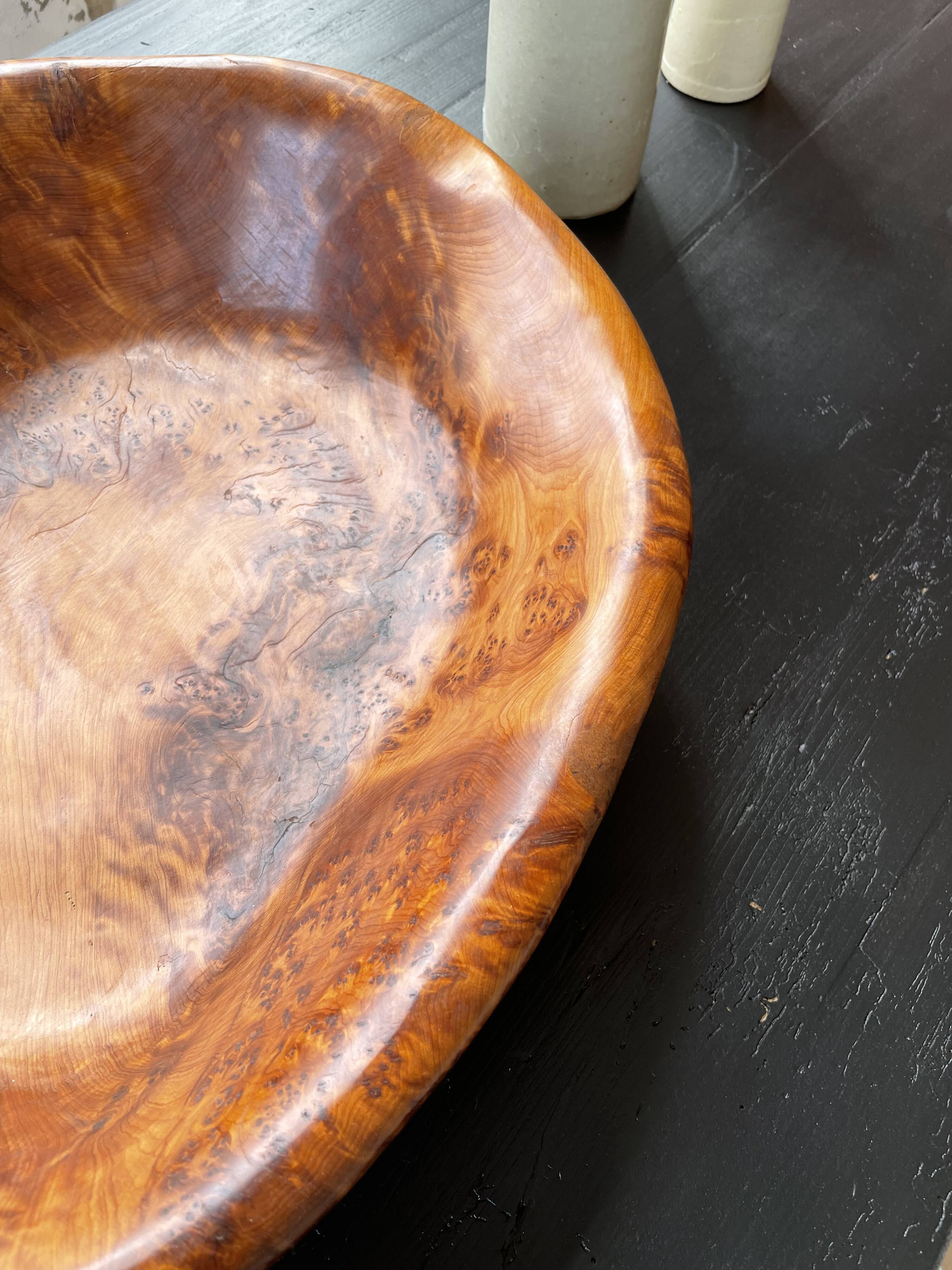 XL thuja root wooden dish