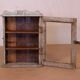 Old art deco wall display case in original grey-blue patina burmese teak