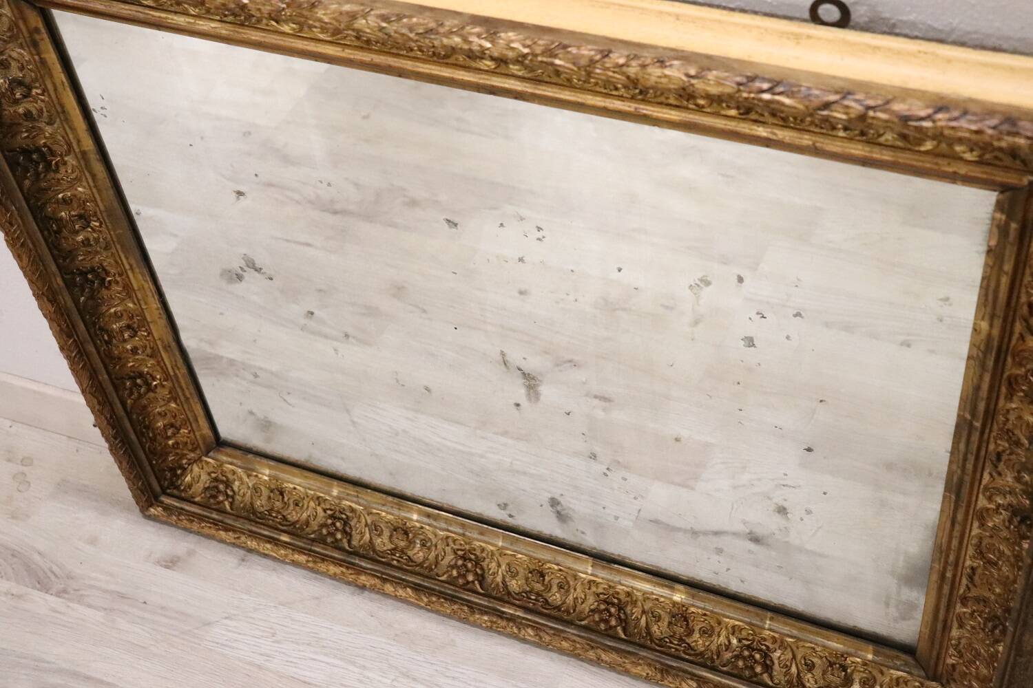 Golden Wood Wall Mirror