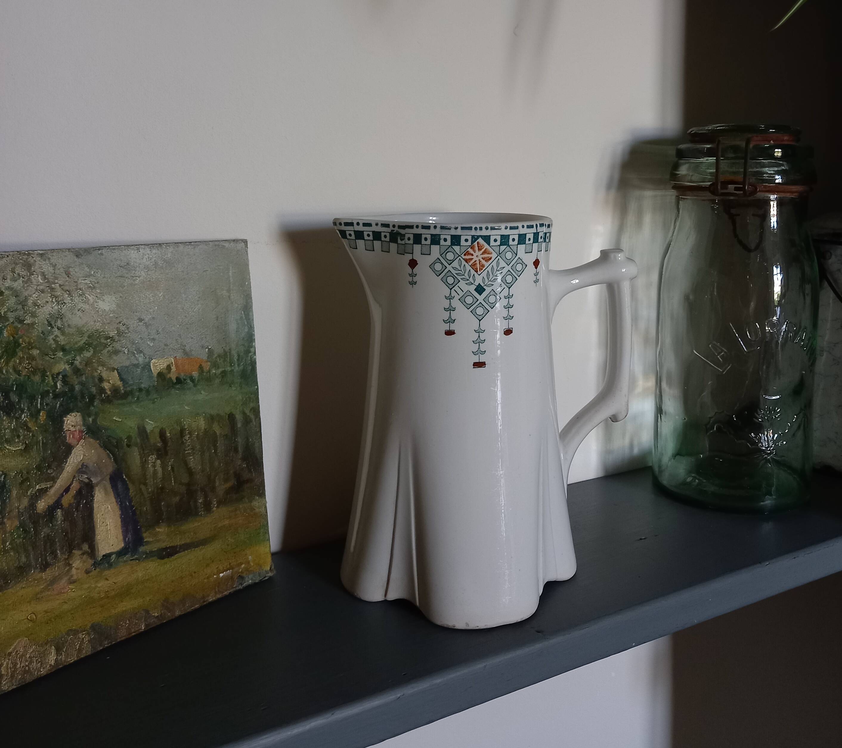 Art Deco pitcher in Longwy ironstone, 1911