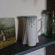 Pichet art déco en terre de fer Longwy 1911