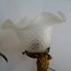 Applique bronze et tulipe fleur ancienne Art déco
