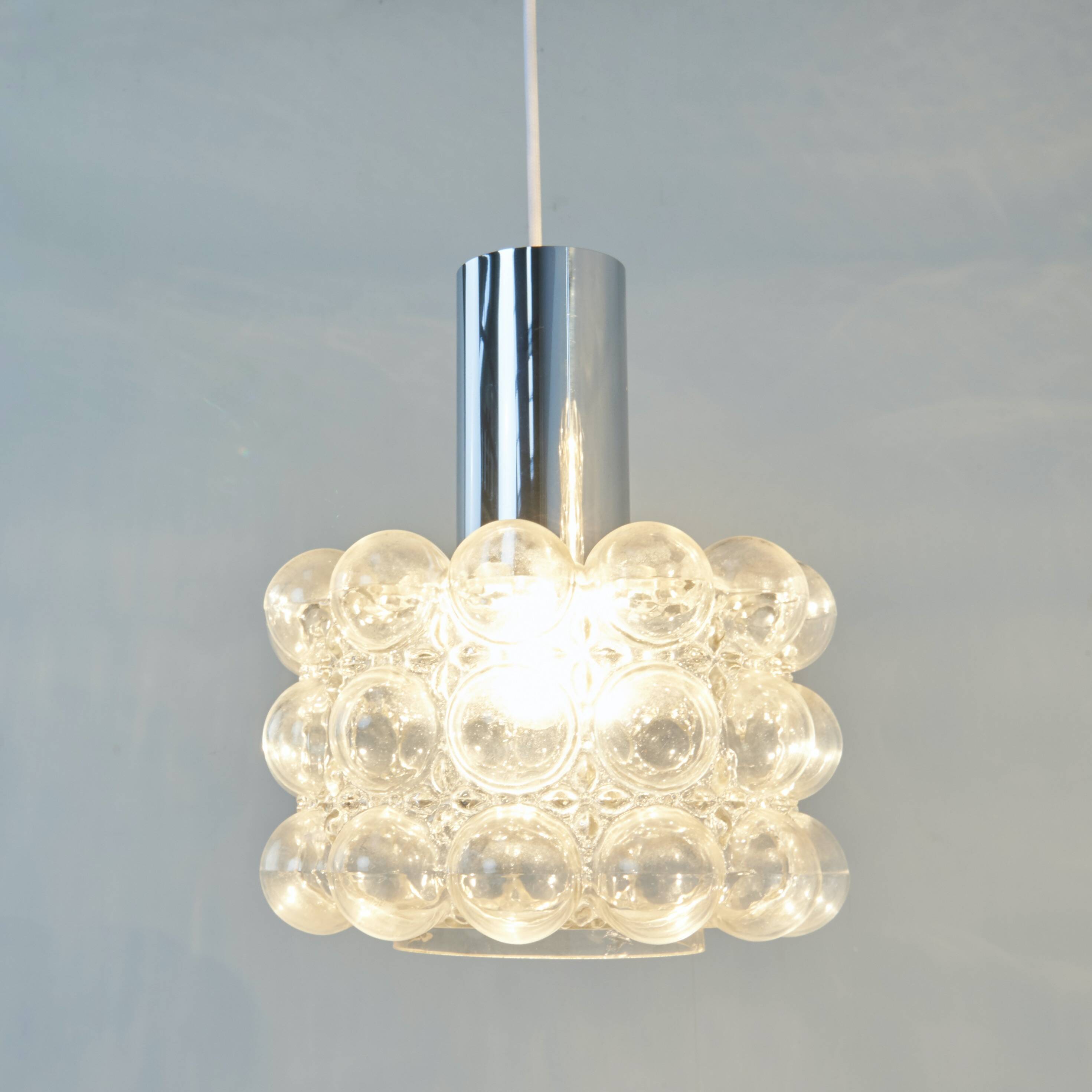 Set bubble glass pendants by Helena Tynell, 1970s