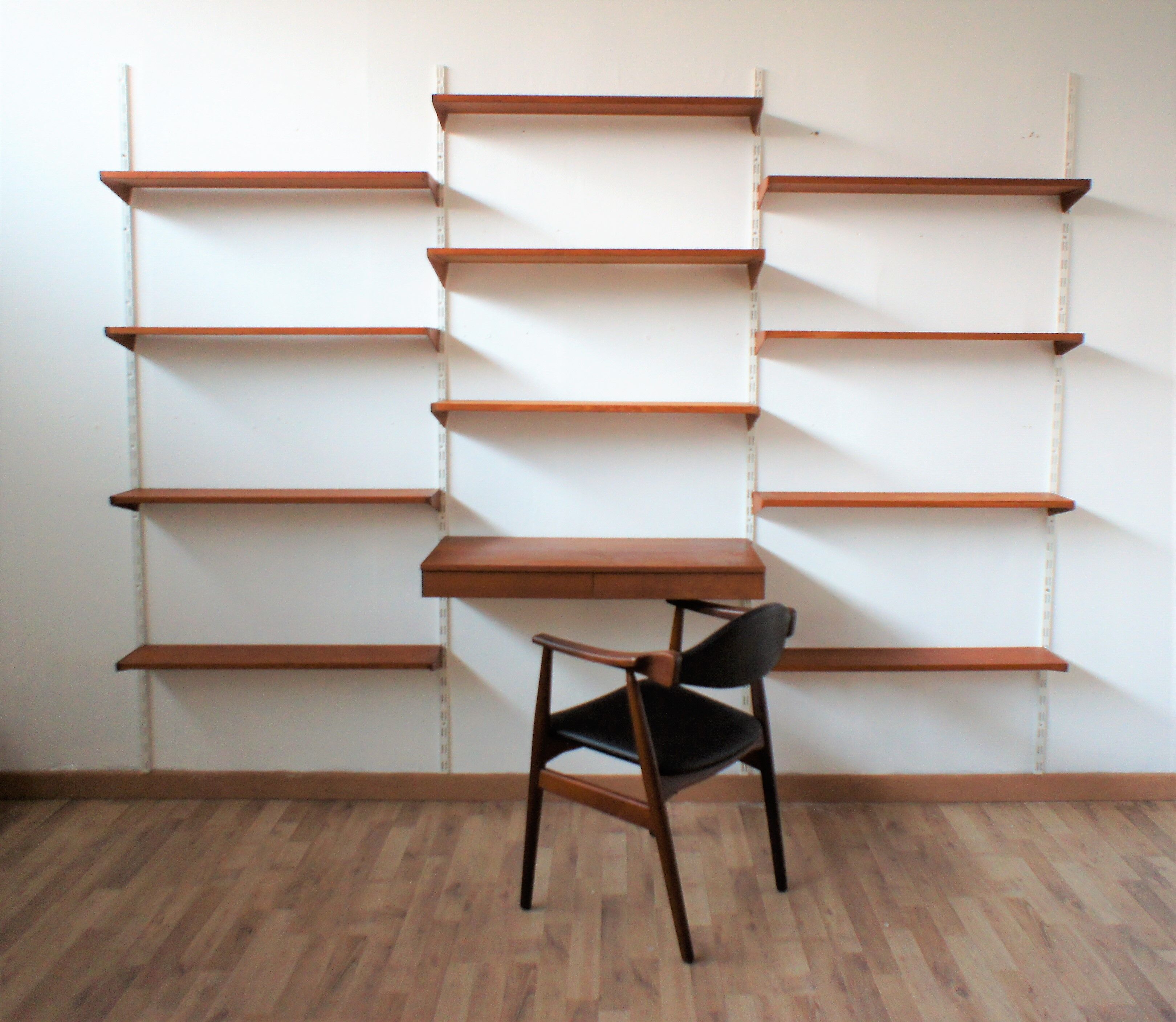 Scandinavian teak modular library, Kai Kristiansen
