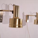 Scandinavian vintage brass wall light