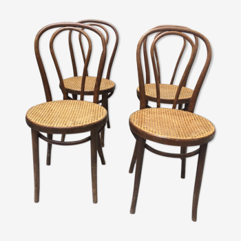 Set de 4 chaises bistrot vintage