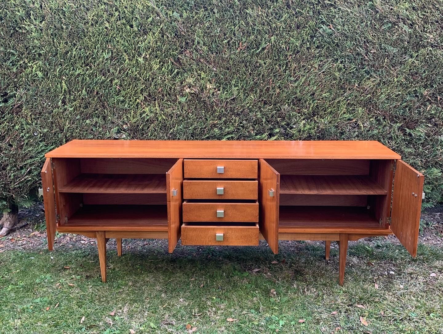 Italian sideboard 60s chrome handles