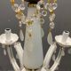 Italian white opaline glass chandelier