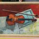 Marcel van den Plas (1939 - 2019). Nature morte au violon.