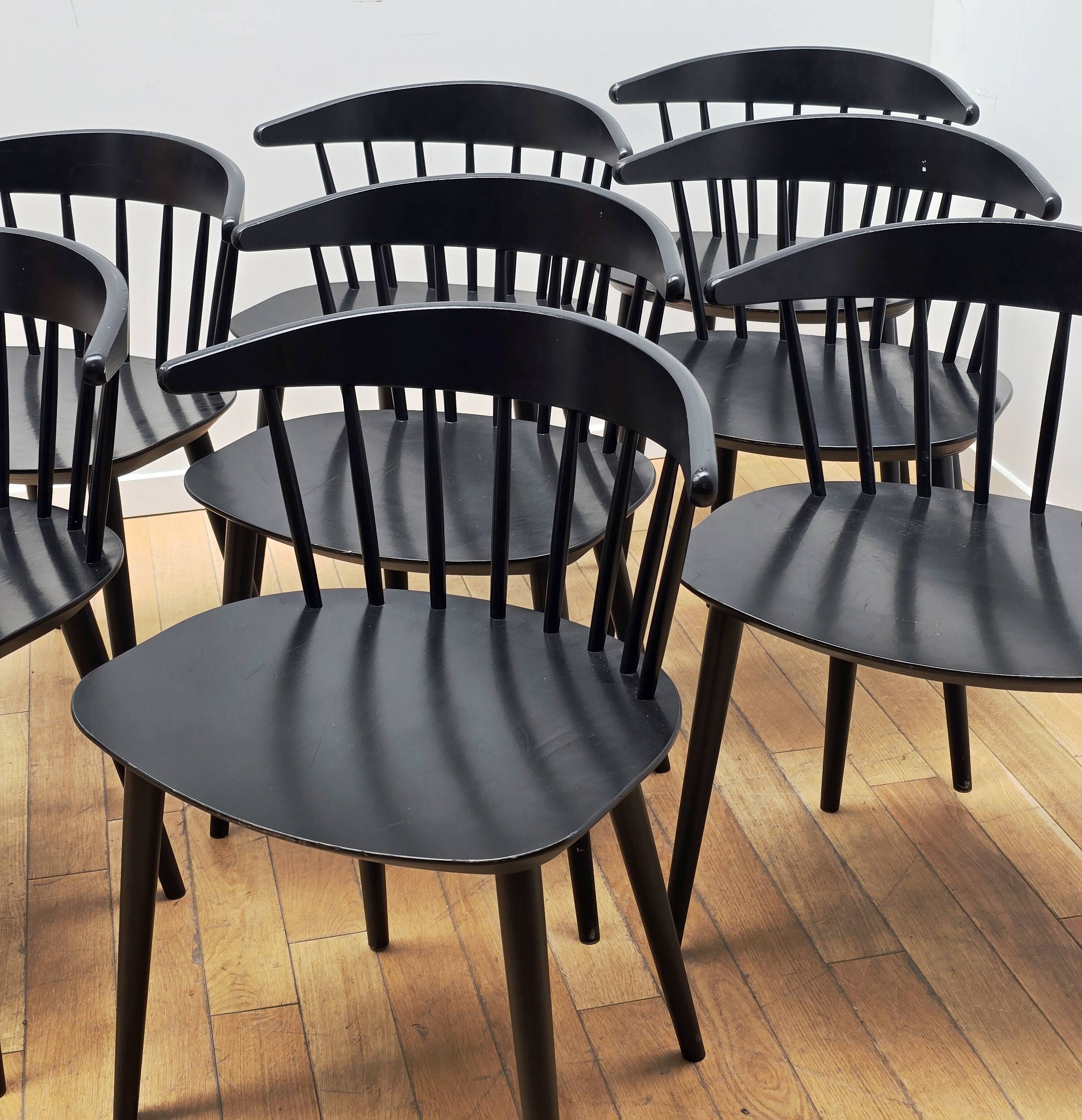 Set of 8 J104 chairs, Hay