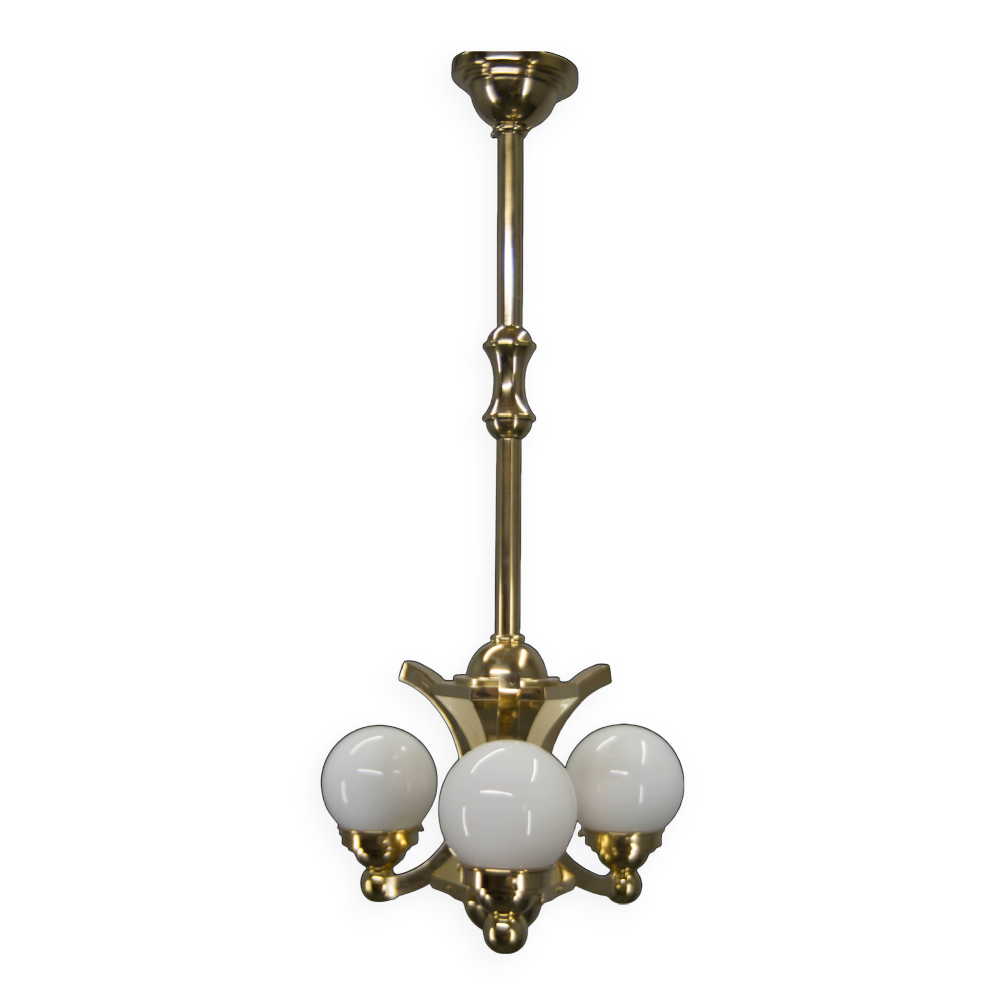 Art Deco Chandelier by Gocar, 1910s, Restored