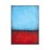 Blue and Red original minimalist abstract modern painting, stretched canvas