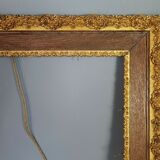 Old frame gilded stucco wood 65,5x55,5 cm, foliage 51x41 cm SB