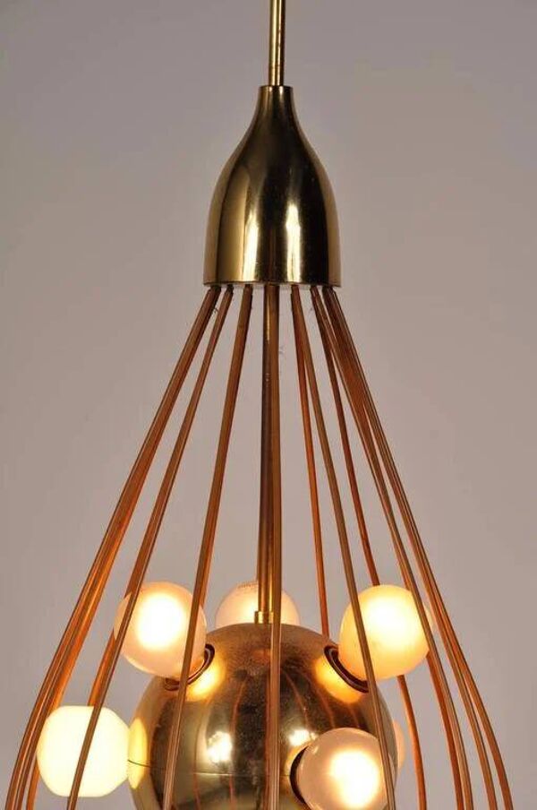 Lampe de plafond des années 1950 dans le style d'Angelo Lelli, Arredoluce.