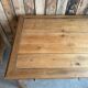 Large desk with turned legs in solid oak (renovated)