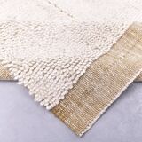 9x10 Mustard Beige Handmade Wool Moroccan Rug, 278x298Cm