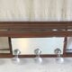 Solid wood and chrome metal coat rack - mid 20th century.