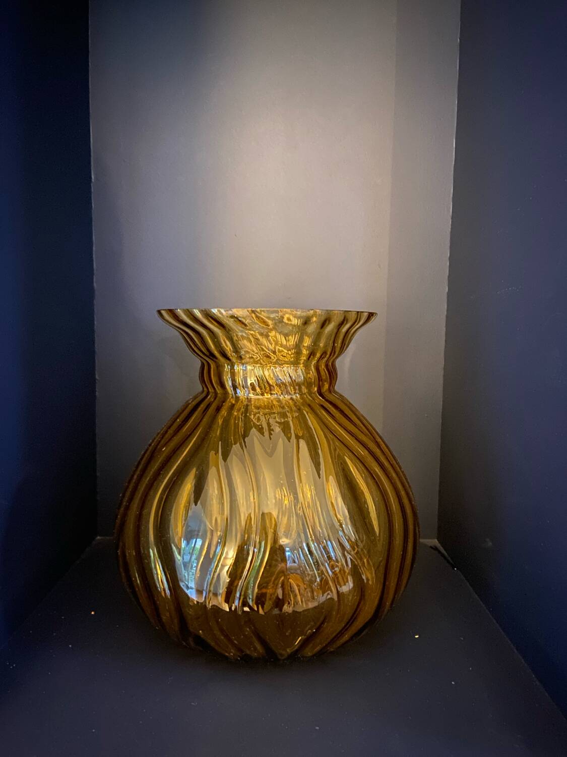 Cut glass vase