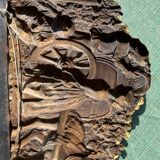 Gold metal mirror 27x 47 vintage