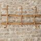 Wall coat rack with 3 rattan hooks - Vintage