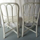 Pair of bamboo and rattan chairs