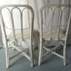 Pair of bamboo and rattan chairs