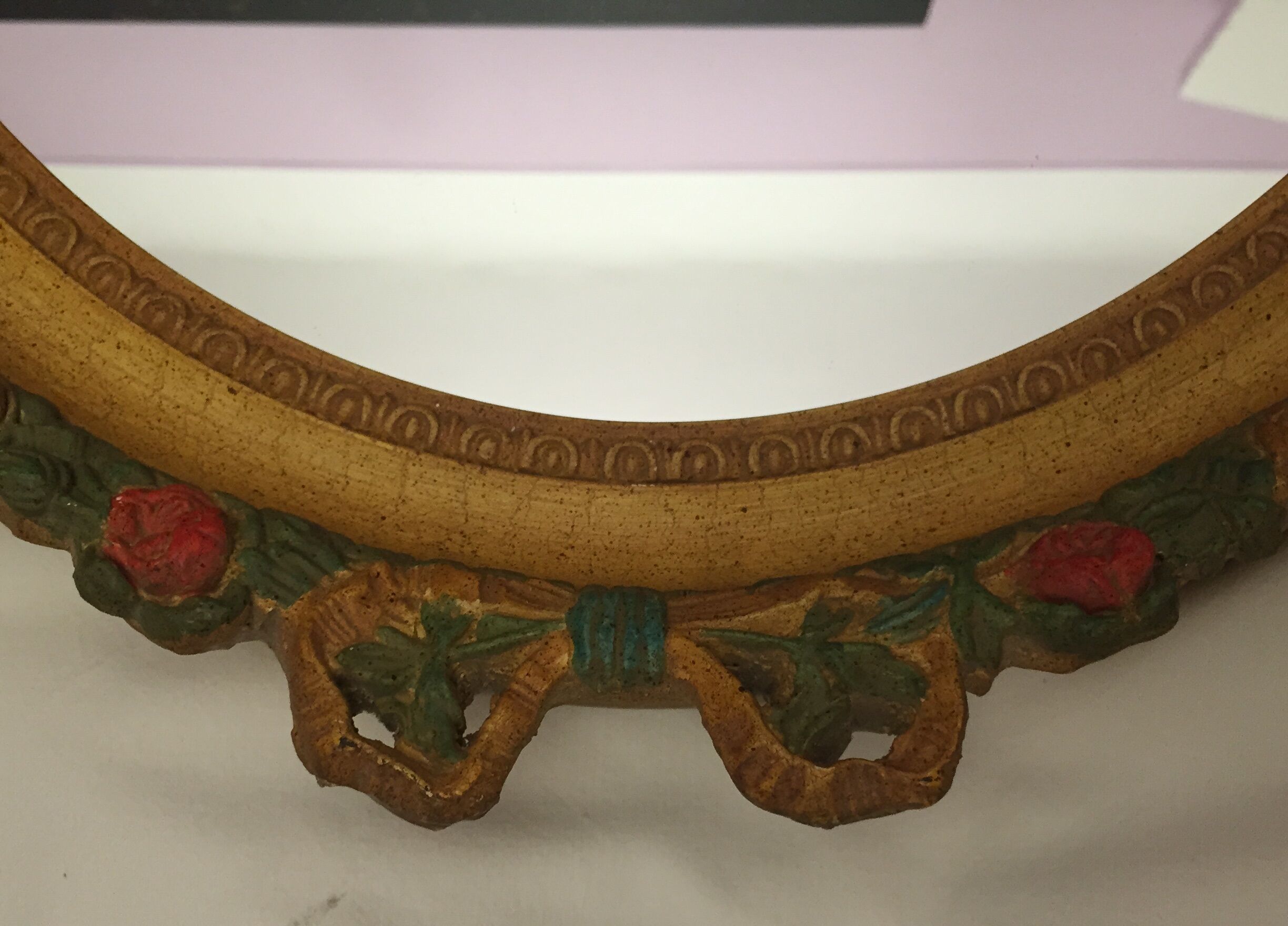 Golden 50x62cm wooden mirror