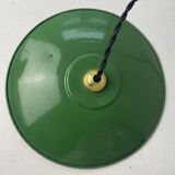 Pair of old vintage enamelled suspensions