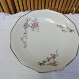 Limoges Ancien Compotier coupe sur pied décor Japonisant