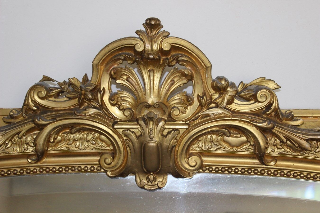 Mirror of gilded wood fireplace 125x190cm