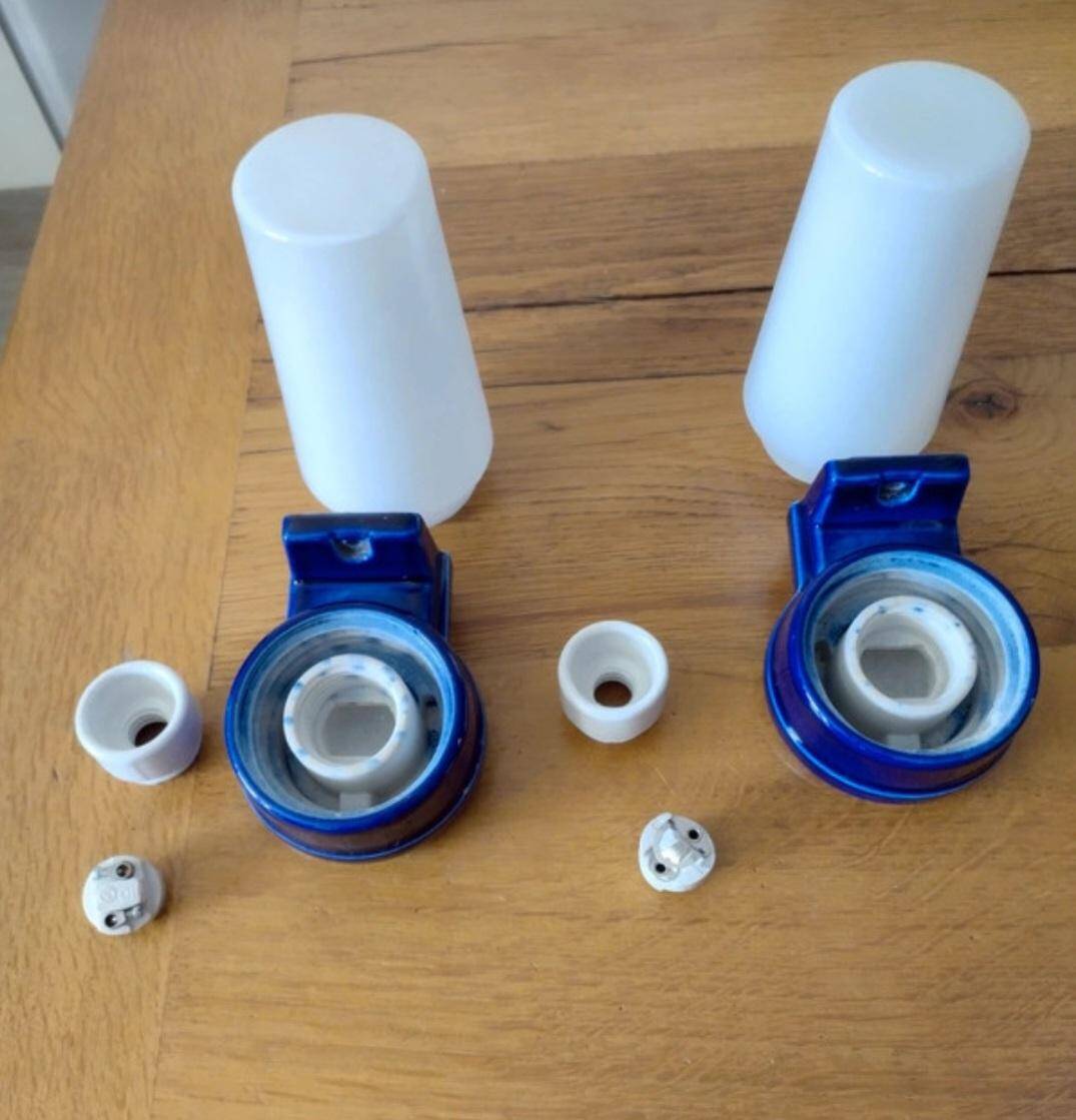 Sigvard Bernadotte bathroom wall lights for Ifö 1960s vintage