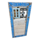 Antique Art Deco mirror in Burmese teak.