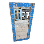 Antique Art Deco mirror in Burmese teak.