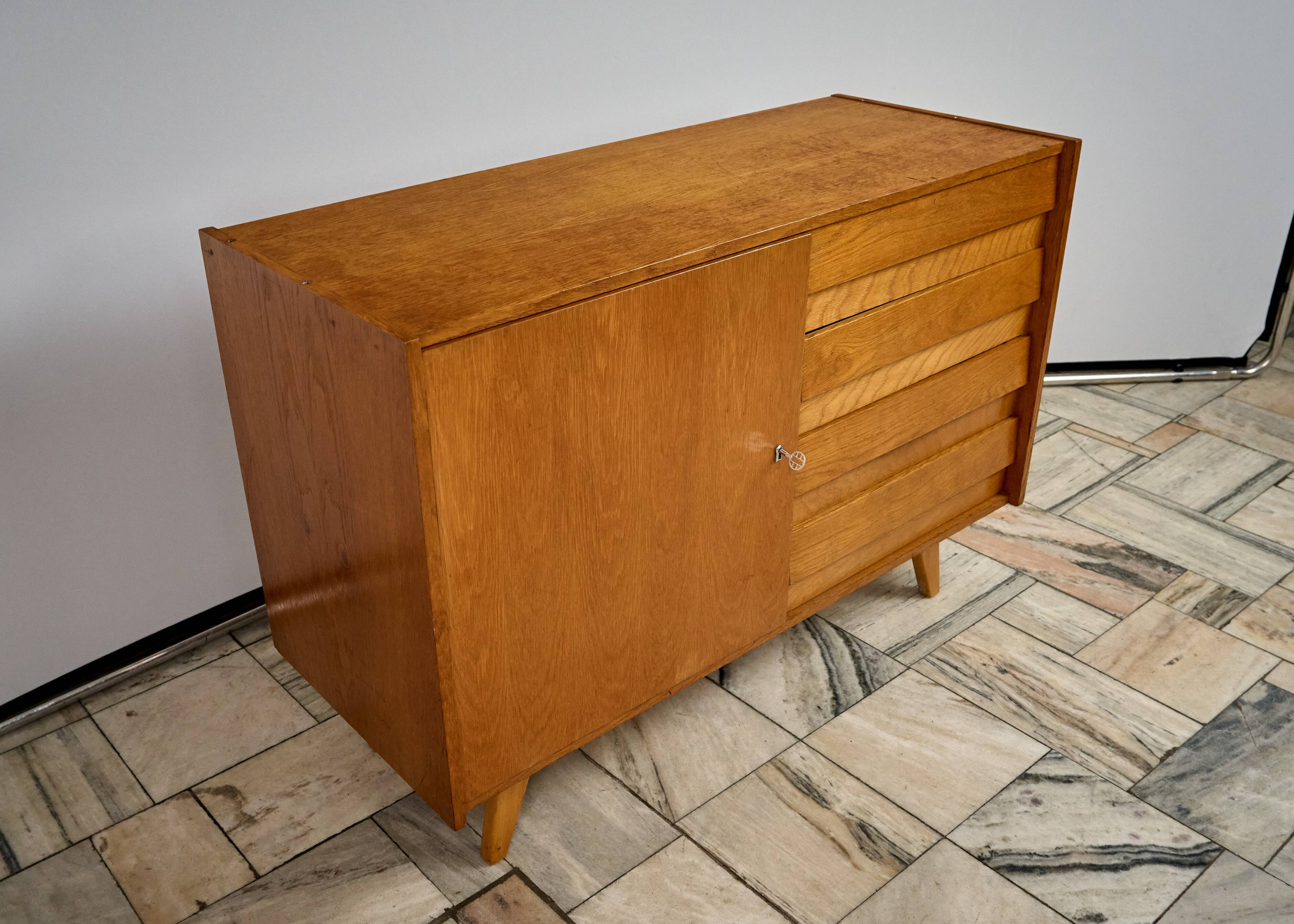 Vintage Oak Sideboard by Jiří Jiroutek, 1960s, Czechoslovakia