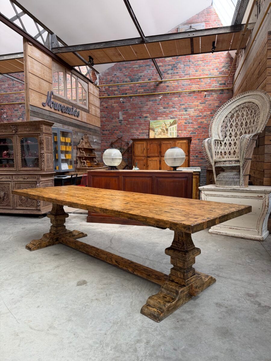 Large monastery-style table in aged fir.